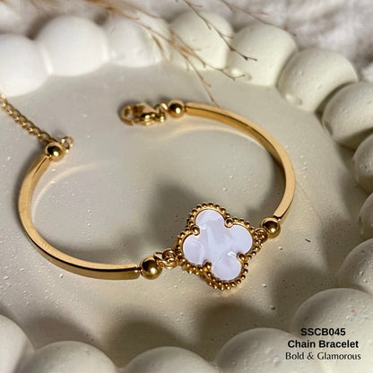 Chain Bracelet | SSCB045 | Double Sided Clover