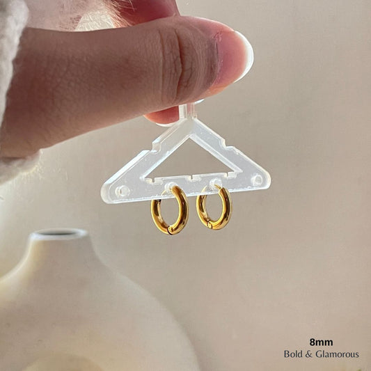 Simple Hoop Earring | 8mm | Gold