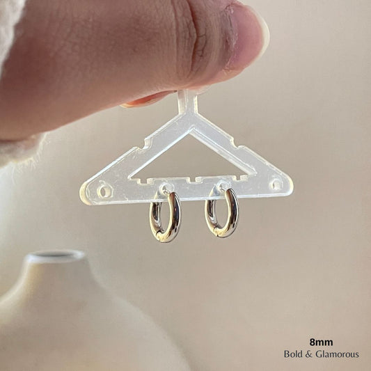 Simple Hoop Earring | 8mm | Silver