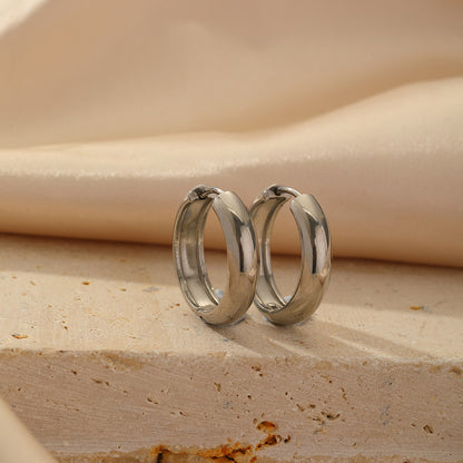 Chunky Hoop Earring | 16mm | Silver