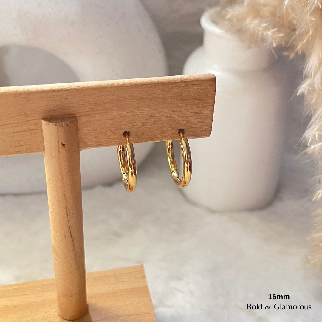 Simple Hoop Earring | 16mm | Gold