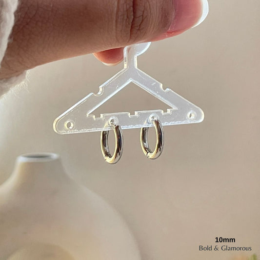 Simple Hoop Earring | 10mm | Silver