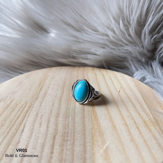 Vintage Ring | VR01 | Aqua Blue
