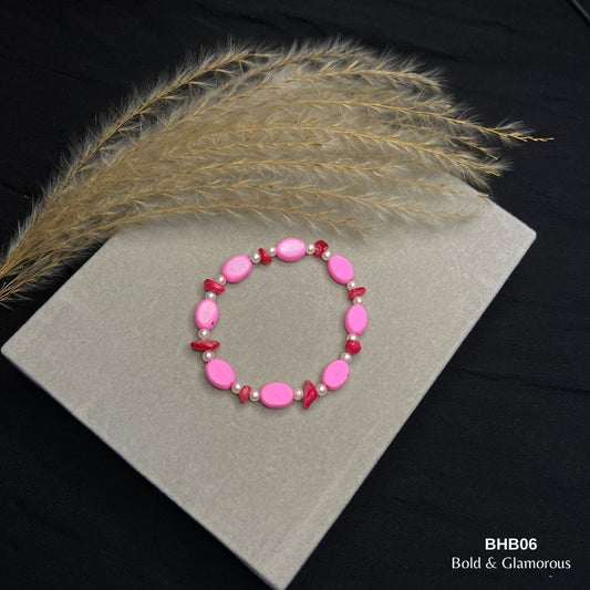 Beaded Bracelet | BHB06 | Pink