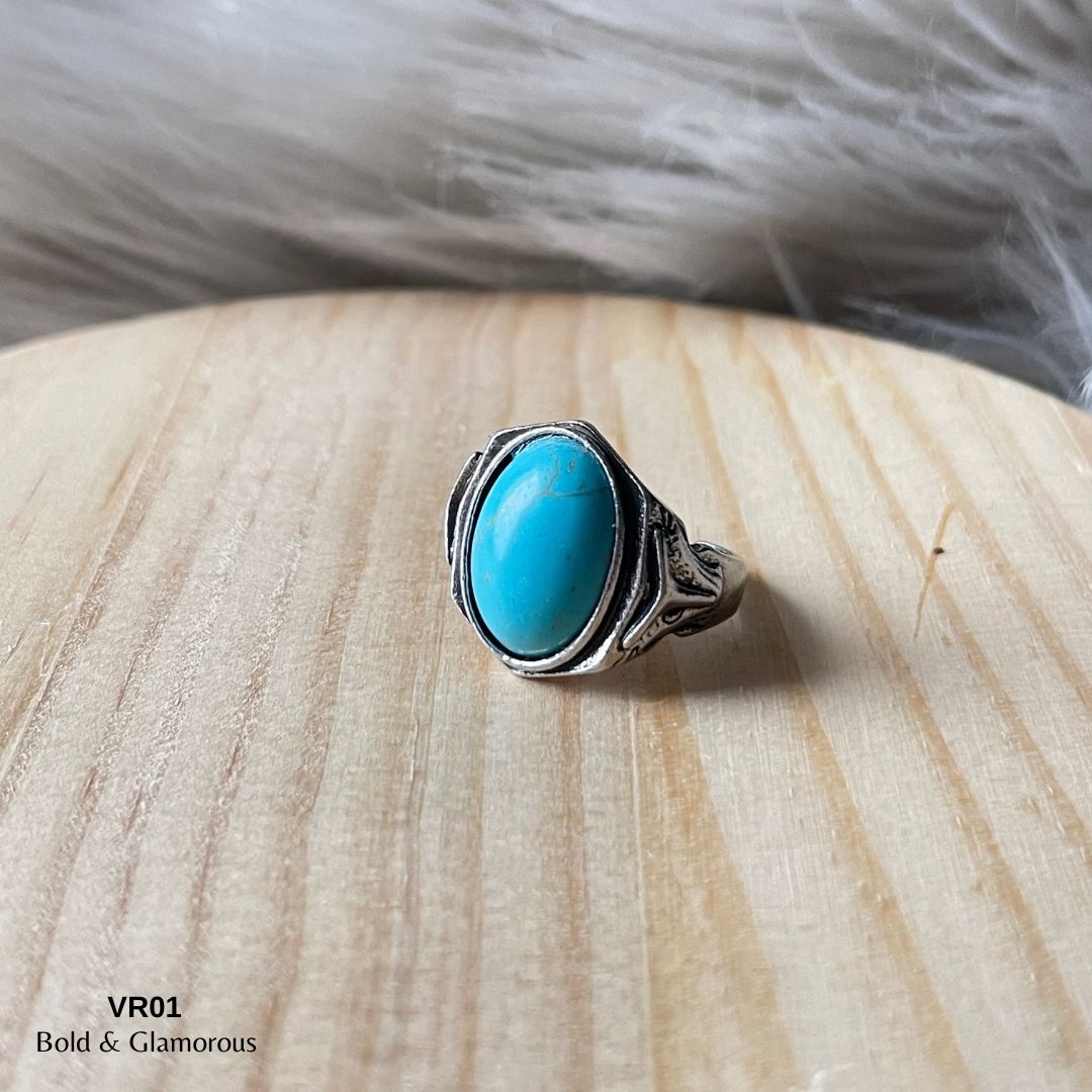 Vintage Ring | VR01 | Aqua Blue
