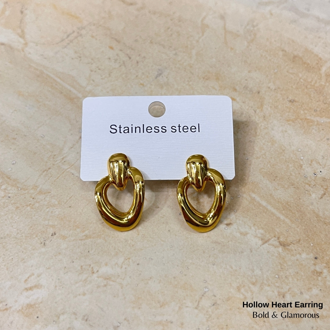 Statement Earring | STE013 | Hollow Heart Earring