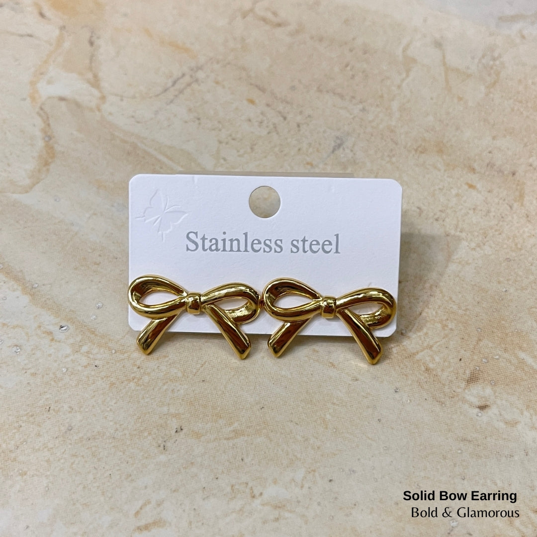 Statement Earring | STE014 | Solid Bow Earring