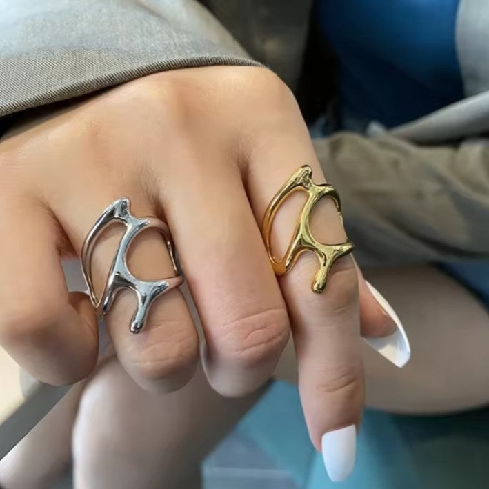 Hollow Branch Ring | SR053 | Gold