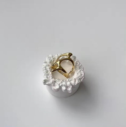 Hollow Branch Ring | SR053 | Gold
