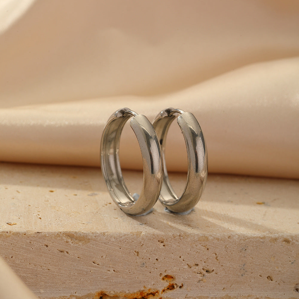 Chunky Hoop Earring | 20mm | Silver