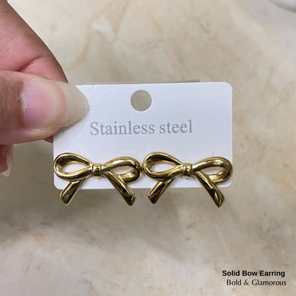 Statement Earring | STE014 | Solid Bow Earring