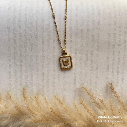 Necklace | SN113 | White Butterfly