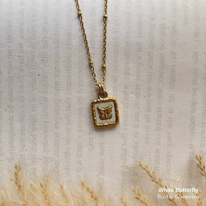 Necklace | SN113 | White Butterfly