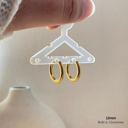 Simple Hoop Earring | 12mm | Gold