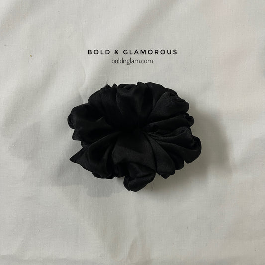 Japanese Silk Scrunchies #1 Black