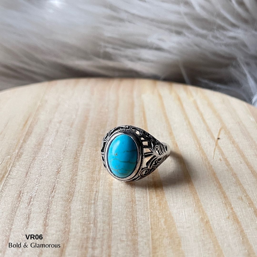 Vintage Ring | VR06 | Aqua Blue