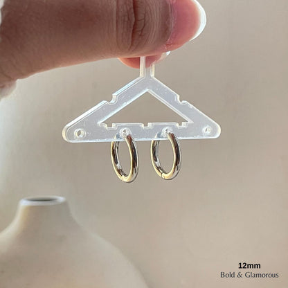 Simple Hoop Earring | 12mm | Silver