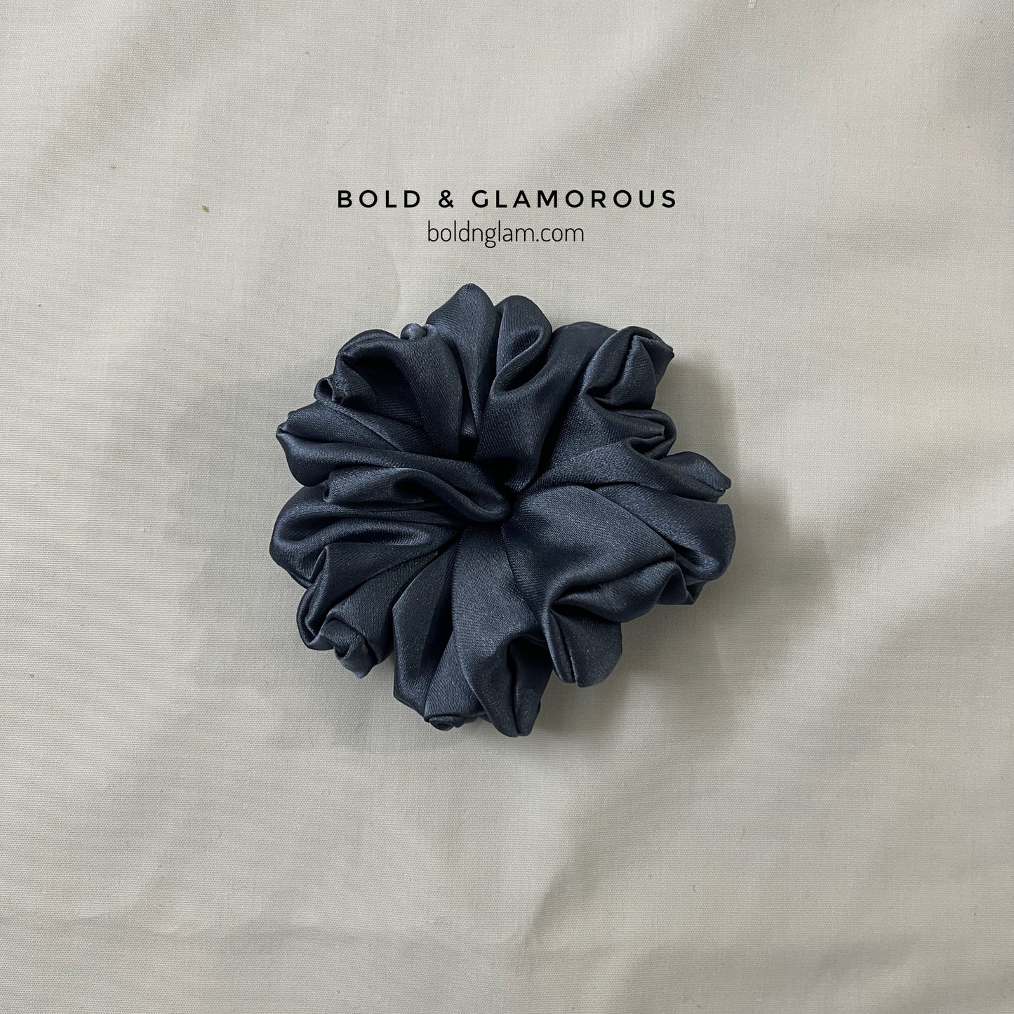 Japanese Silk Scrunchies #18 Steel Blue