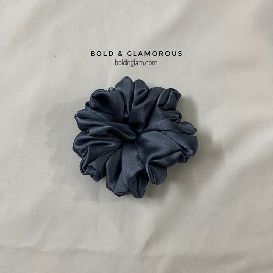 Japanese Silk Scrunchies #17 Steel Blue