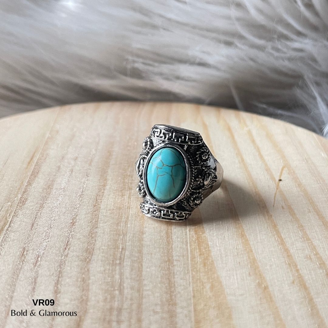 Vintage Ring | VR09 | Aqua Blue