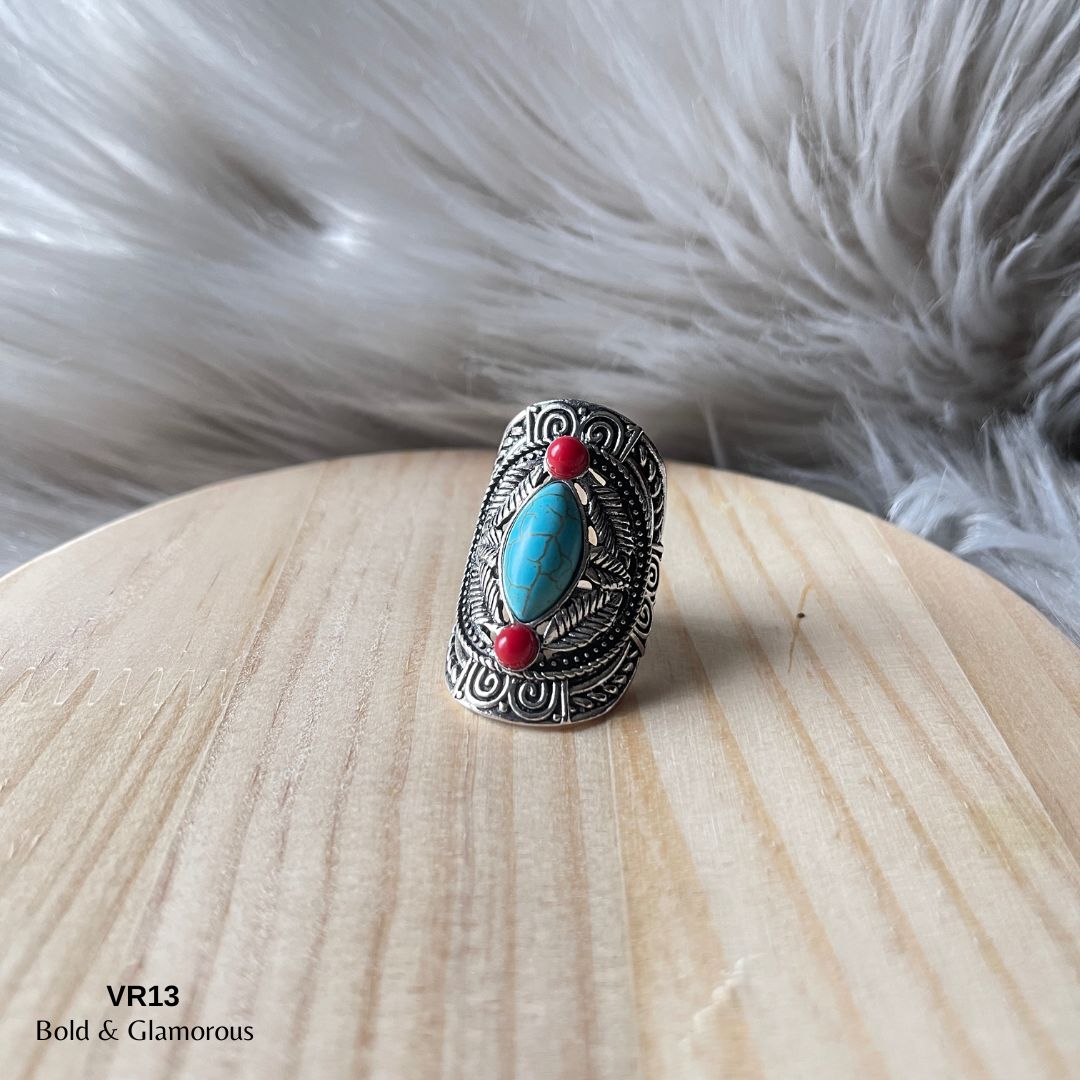 Vintage Ring | VR13 | Aqua Blue