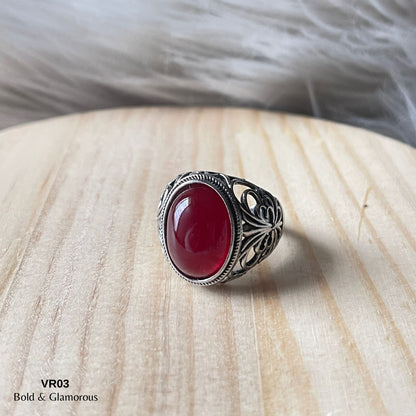 Vintage Ring | VR03 | Blood Red