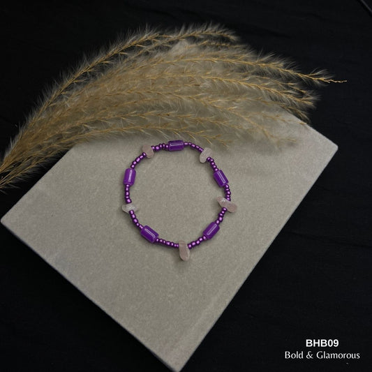 Beaded Bracelet | BHB09 | Purple