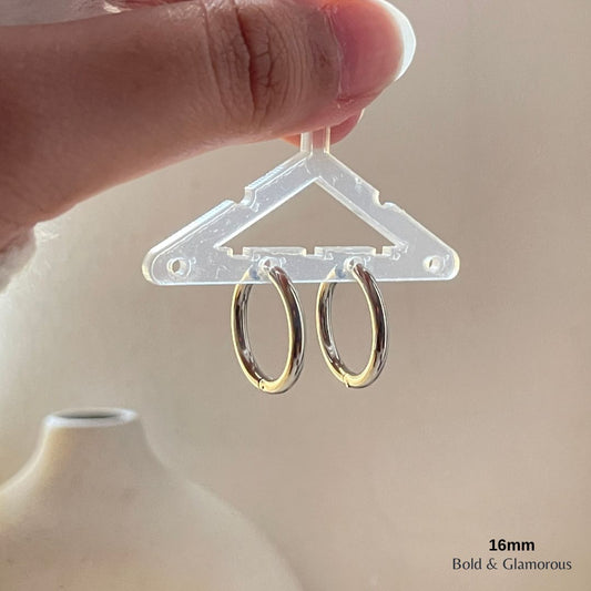 Simple Hoop Earring | 16mm | Silver