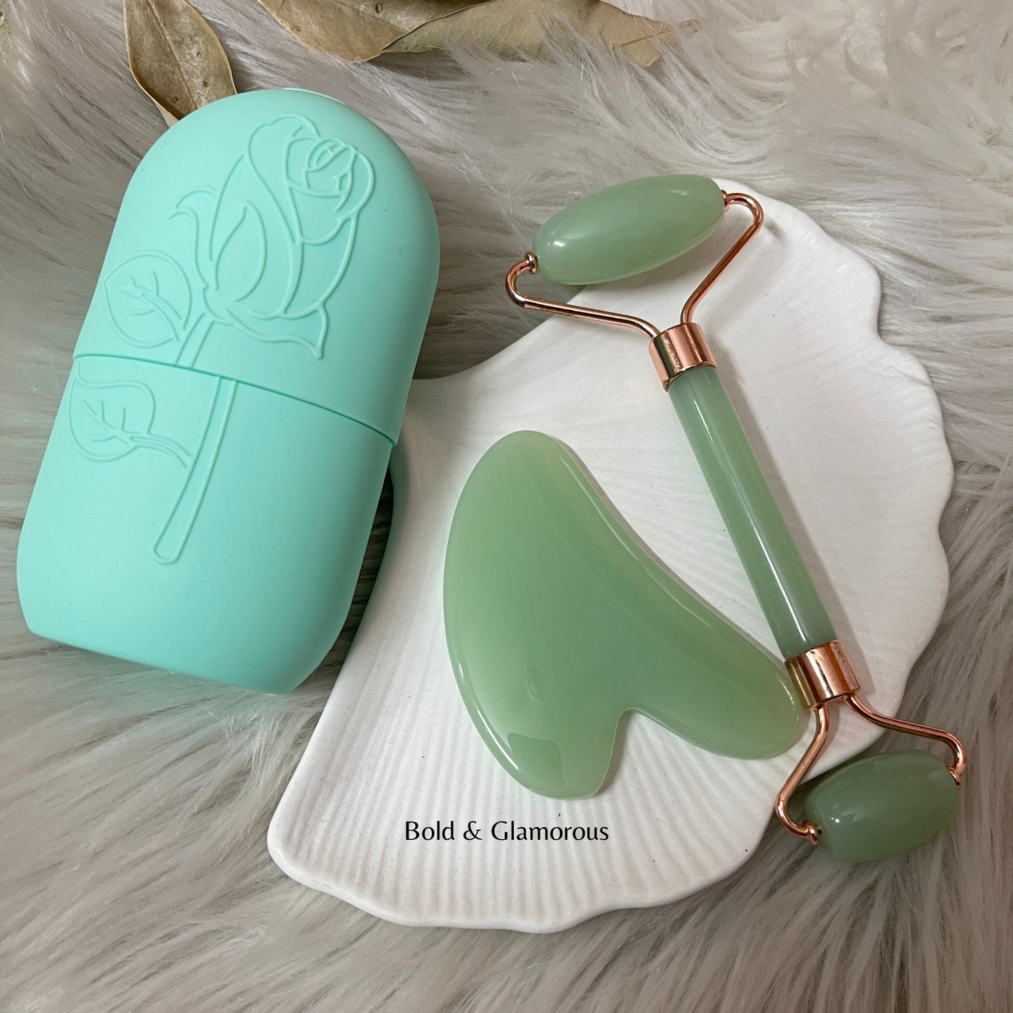 Complete Face Care Kit – Jade Roller, Gua Sha & Ice Roll | Green