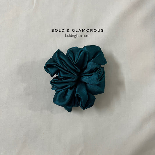 Japanese Silk Scrunchies #21 Teal