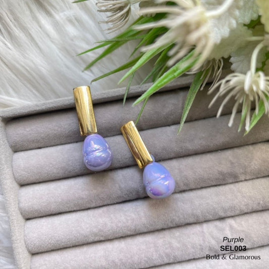 Ballon Drop Earrings | SEL003 | Purple