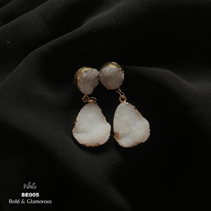 Cluster Crystal Earring | SE005 | White