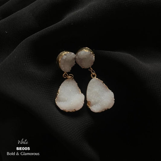 Cluster Crystal Earring | SE005 | White