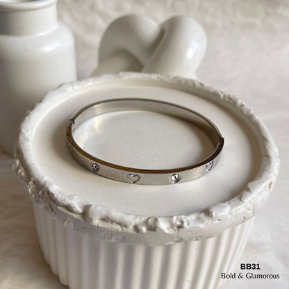 Bangle Bracelet | BB31 | Silver