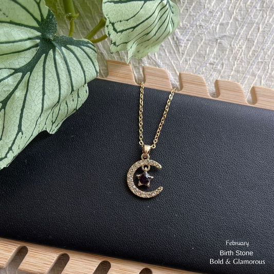 Moon Birthstone Pendant | MBP01 | February
