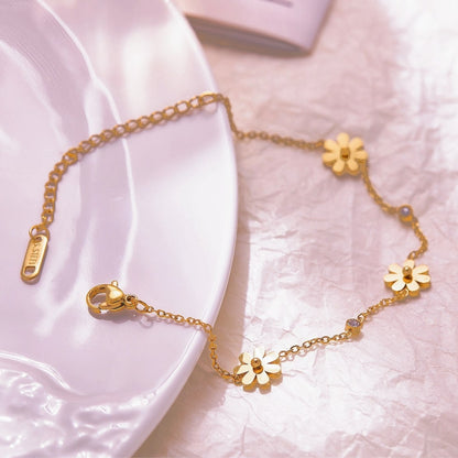 Chain Bracelet | SSCB053 | Daisy Stone