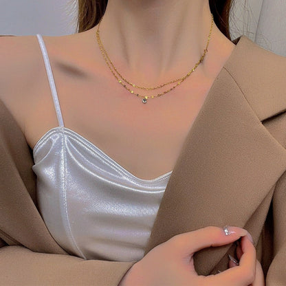 Necklace | SN241 | Layered Simple Stone II