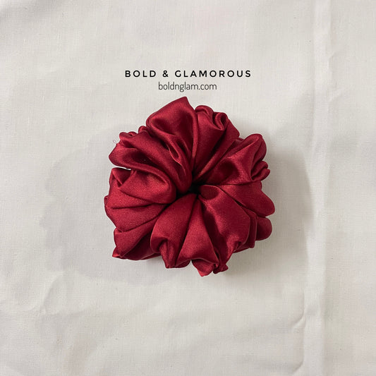 Japanese Silk Scrunchies #3 Burgundy