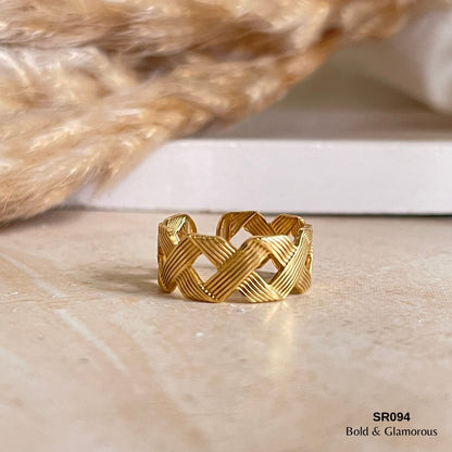 Bold Statement Ring | SR094 | Gold
