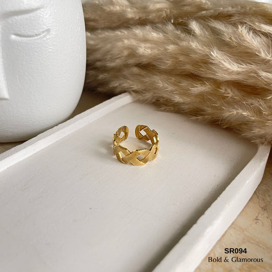 Bold Statement Ring | SR094 | Gold