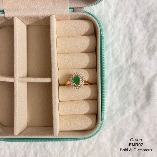 Diamond Cut Ring | EMR07 | Green