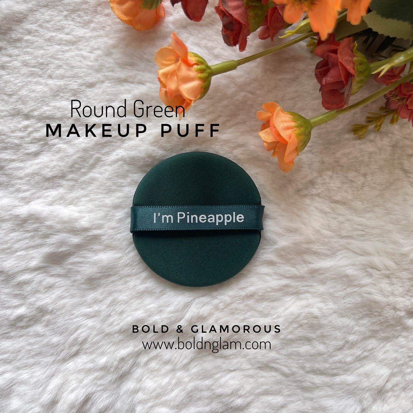 Powder Puff Round Green