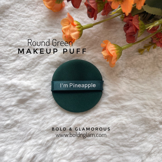 Powder Puff Round Green