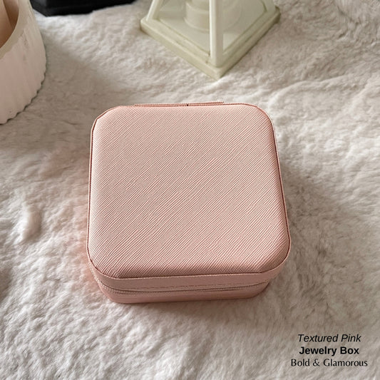 Jewelry Box (Travel Size) - Textured Pink