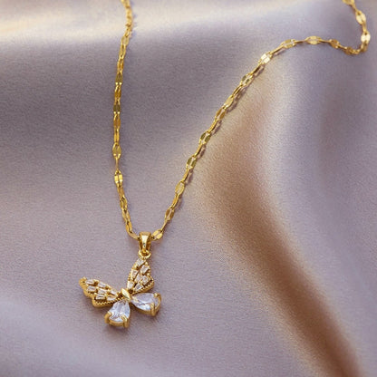 Necklace | SN211 | Stone Butterfly