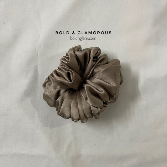 Japanese Silk Scrunchies #5 Mocha