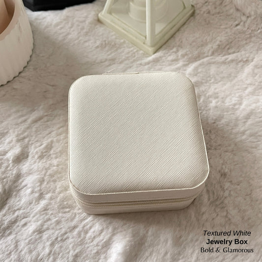 Jewelry Box (Travel Size) - Textured White