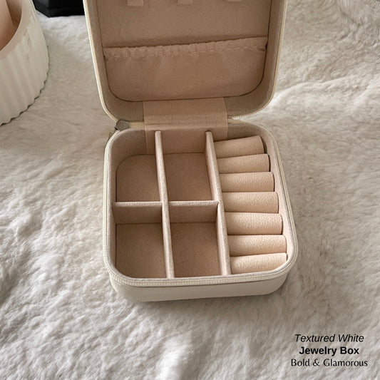 Jewelry Box (Travel Size) - Textured White