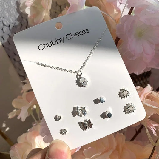 Silver Crystal Rhinestone Jewelry | Set #3