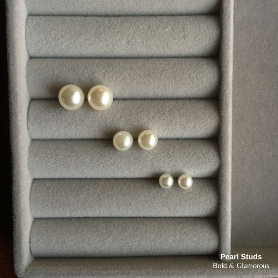 Pearl Stud Earring Set